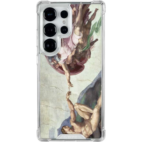 Creation of Adam by Michelangelo Galaxy S25 Ultra Clear Case